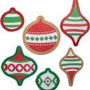 Fun Express Jumbo Glitter Christmas Ornament Cutouts - 6 Pc