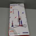 HYES 3-in-1 Baseball Set for Kids 3-5 - Tee Ball Stand, Hanging Tee, Ball Launcher and 6 Softballs - Adjustable Height, Indoor/Outdoor Sport Gifts for Boys Girls, Blue