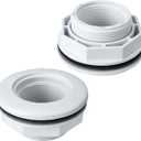 Replacement for Hayward SP1023 1-1/2-Inch FIP Inlet Return Fitting with Locknut and Gasket for Above Ground or Inground Pool Return Hose Fitting, Above Ground Pool Vinyl Fiberglass Accessories-2 Pack