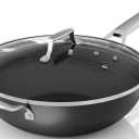 MsMk Titanium and Ceramic Nonstick Wok pan with lid12.5 Inch Woks & Stir Fry Pans with Stay-Cool HandleFlat Bottom Wok Suits for Induction, Electric, Gas, Halogen, All Stoves