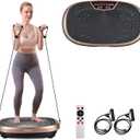 EILISON FITABS 3D Vibration Plate Exercise Machine with Seat - Ocsillation, Pulsation + Vibration Platform, Push Up | Vibration Machine for Lymphatic Drainage, Weight Loss, Recovery (Fitpro Brown)