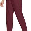 MAGCOMSEN Joggers for Women High Waisted Golf Pants Lightweight Hiking Pants Quick Dry Workout Running Athletic Joggers (Medium, Burgundy)