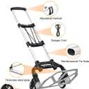 Folding Hand Truck, Dolly Cart with Wheels Foldable, Lightweight Aluminum Luggage Cart Portable Collapsible Trolly for Utility Cart, Hand Trucks for Moving Travel Shopping Airport Office