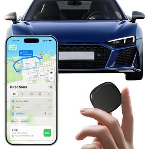 GPS Tracker for Vehicles.Mini Hidden Magnetic GPS Tracker for Vehicles - Full Global Coverage, No Subscription or SIM Card Required - Perfect for Cars, Assets, Pets, Kids, and Seniors!(Black Square)