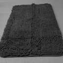 OLANLY Bathroom Rugs 30"x20", Extra Soft Absorbent Chenille Bath Rugs, Rubber Backing Quick Dry, Machine Washable Bath Mats for Bathroom Floor, Tub and Shower, Home Decor Accessories, Grey