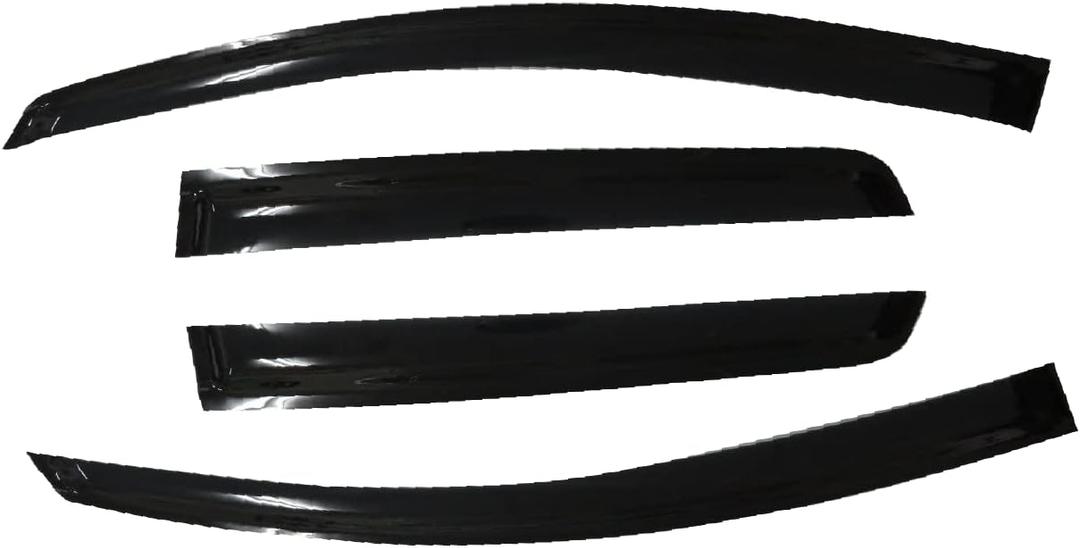 YW AUTO Out Channel Ventvisor/Window Deflectors/Window Visor | Fits 2014-2019 Nissan Versa Note E12, 4 pcs.