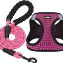 Dog Harness Step-in Breathable Puppy Cat Dog Vest Harnesses for Small Medium Dogs (M (Chest 13.5''-16.5'', Weight 10-15 lb), Pink)