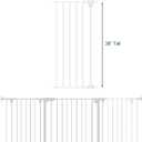Babelio 16" Baby Gate Extension for Foldable Extra Wide Gates, 30" Tall Metal Dog Fence Extension, White
