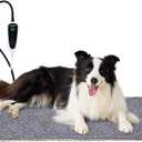 Large Dog Heating Pad 32x20 Inch - 11 Adjustable Temperature and 25 Timer Options, Heated Dog Bed Indoor Waterproof with Chew-Resistant Cord for Large Dogs