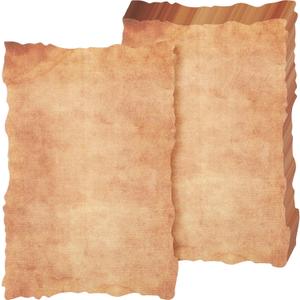 Harloon 50 Pcs Vintage Old Looking Cotton Watercolor Paper Cardstock Blank 200 GSM Thick Antiqued Deckle Edge Virgin Paper for Drawing Writing Printing Invitations Greeting (4x6 Inch)