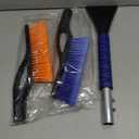 EcoNour 27" Car Snow Brush and Ice Scrapers for Car Windshield (2 Pack) | Scratch Free Bristle Head Snow Brush & Tough Window Snow Scraper with Aluminium Body | Snow Removal Winter Car Accessories