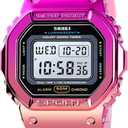 Outdoor Sport Unisex Watches LED Light Digital Watches Transparent Multifunctional Wristwatch for Men and Women Casual Style Stopwatch Date 5Bar Waterproof (Red)