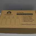 16.9 oz (500 ml) Coffee Syrup Dispenser Set- 4 Glass Bottles with Gold Pumper and Syrup Labels - Precise Dispensing and Stylish Addition to Coffee Shop, Cafe or Home Bar