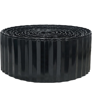 Metal Landscape Edging 4 in x 100 ft Corrugated Garden Edging Border Black Flexible Lawn Edging for Flower Beds Tree Rings Walkways and Landscaping