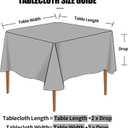 Smiry Square Table Cloth, Waterproof Heavy Duty Vinyl Tablecloths, Wipeable Washable Table Cover for Kitchen and Dining Room (Grey, 54" X 54")