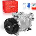 PHOBOOS A/C compressor with Clutch Compatible with Jeep Renegade 2.4L 2015-2021, Fiat 500X 1.4L 2.4L 2016-2018, 6SBU14C Compressor, Fast Cooling, Low Noise, Easy Installation, Ref. CO29252C