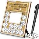 Yuntau Coach Gifts for Volleyball Picture Frame with Wood Ball Chips Signature Pen Gift for Volleyball Coach Appreciation Ball Plate Plaque Present for Coaches Team Birthday Thank You Gift Idea