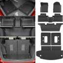 Floor Mats Compatible with 2016-2024 2025 Dodge Durango 6-Seater Trunk Mat Cargo Liner All Weather Back Seat Cover 2024 Durango Accessories (Trunk Mat+3rd Row Backrest Mats+Floor Mats)