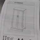 47 Pantry Cabinet, Kitchen Pantry Storage Cabinet with Doors and Adjustable Shelves,Freestanding Buffet Cupboards Sideboard for Living Room and Dinning Room (White)