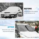 Car Windshield Snow Cover, Waterproof Front Windshield Protector Ice and Snow Shield, Multi-Purpose Oxford Front Windscreen Cover Protects Against Frost Water UV Rays