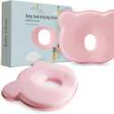 Soft and Breathable Baby Pillow with Memory Foam and Bear Design (Pink)