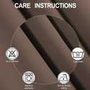 LEMOMO Chocolate Brown Thermal Blackout Curtains/52 x 95 Inch/Set of 2 Panels Room Darkening Curtains for Bedroom