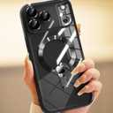 for iPhone 17 Pro Max Case with 1x Screen Protector, [Compatible with MagSafe] [Integrated Camera Protection], Non Yellowing Slim Cute Women Girly Magnetic Cover for iPhone 17 Pro Max, Black