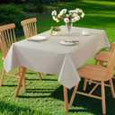 Elegant Rectangular Tablecloth, 100% Waterproof Vinyl, Solid Color Tablecloth, Modern Minimalist Style, Suitable for Dining/Gathering/Picnic/Kitchen Table Decoration (Light Gray, 60X102)