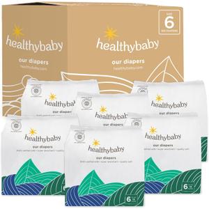 Our Diapers | The First EWG Verified & Microbiome-Friendly Diaper | Size 6 (32+ lbs) 108 Count | 12-Hour Leak Protection | Made with Organic Cotton & Plant-Derived Materials | Totally Chlorine Free