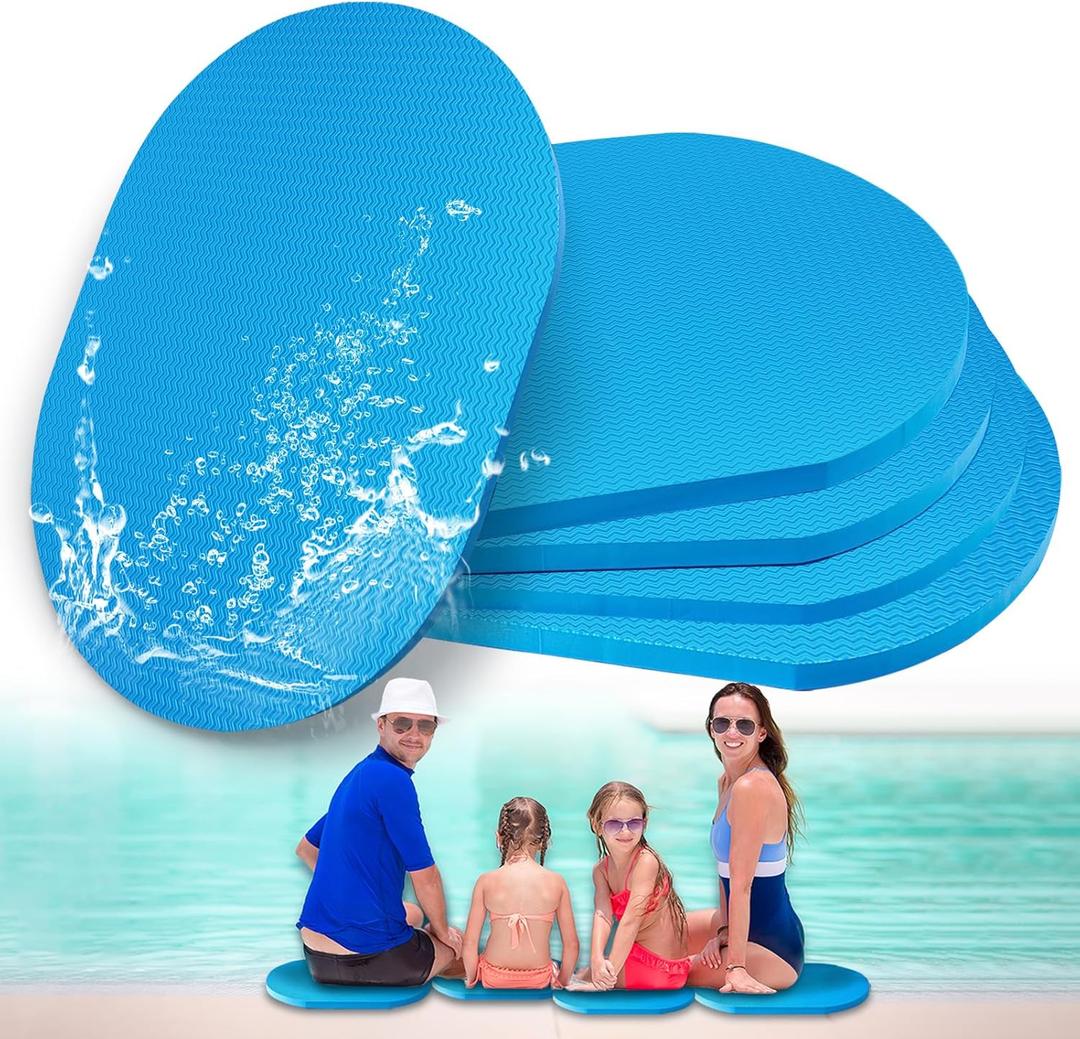 5PCS Pool Seats for Edge of Pool Soft Oval Foam Poolside Seating Mat 19x14 in Pool Cushions for Side of Pool Heat-Resistant Poolside Cushions for Lounging,Swimming,Water Party