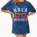 AI'MAGE Women's Swimsuit Cover Up Mesh Cover Up Dress Short Sleeve Bathing Suit Coverup Summer Beach Dress 2XL