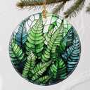 2 x Lush Fern Christmas Ornaments: Christmas Decorations for Tree & Holiday Decor  Holiday Presents, Gift Ideas for Friends, Coworker, Family, Plant Lover, Nature Lover, and Gardener