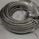 3/8", 7x19, Galvanized Steel Winch Cable (50 ft with Thimble Eye)