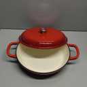 Vivicreate 3.5 Quart Enamel Cast Iron Dutch Oven Pot with Lid  Enameled Cookware for Baking, Roasting, and Braising  Durable Cast Iron Pot for Stove Top and Oven Use