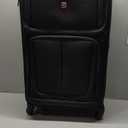 SWISSGEAR Sion Softside Expandable Spinner Luggage Durable Lightweight Travel Suitcase, Black, Checked-Large 29-Inch