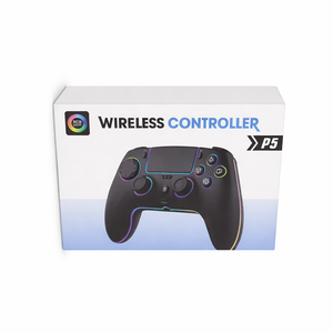 GlowPlayX Wireless Gaming Controller Compatible with PS-5 Console/Pro/PC/Mac/iOS/Android/Steam Deck, Gamepad with RGB Lighting/Hall Effect Joystick/Dual Vibration/Turbo/Headset Jack/1500 mAh Battery