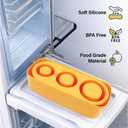 Stanley Ice Mold, Ice Cube Tray for Stanley Cup with Lid and Bin for 20 30 40 oz Tumbler Cup, Cylinder Ice Maker for Drinks, Coffee and Cocktails, Whiskey, Easy to Release (Yellow)