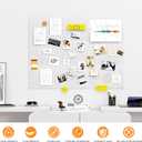 Felt Bulletin Board 48" x 36" Large Cork Board for Wall Push Pin Board for Office 12 Pack DIY Photo Picture Decorative Panels Squares Wall Tiles for Home, Light Grey