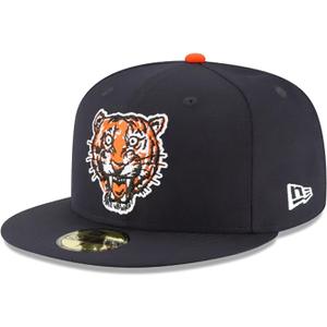 New Era MLB 59FIFTY Cooperstown Authentic Collection Fitted On Field Game Cap Hat (7 7/8, Detroit Tigers Navy Cooperstown)