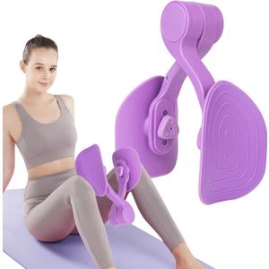 Thigh Exerciser with 3 Levels Resistance Adjustable,Thigh Workout Equipment,Kegel Exercise,Inner Thigh Exerciser,Thigh Slimmer,Thigh & Hip Strengtheners,Purple