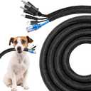 Secbolt Cord Protectors from Pets No Chew, 10ft - 3/4 inch Ultra Durable Cord Covers for Pets, Bite-Resistant Cable and Wire Protector for Cats, Dogs, Rabbits - Black