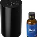 Waterless Essential Oil Diffuser Starter Kit with 30mL Hotel Fragrance Oil Inspired by Hilton, Battery Operated Diffuser Oil Machine, Portable Aroma Diffuser for Home Car Office, ANZ-Kit