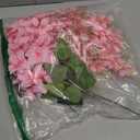 Duovlo Silk Wisteria Flower Artificial 2.13 Feet Hanging Wisteria Vine Fake Flower Bush String Home Party Wedding Decoration,Pack of 4 (Pink)