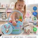 Bunny Basket Pretend Play Food for Toddlers 1 3 Soft Grocery Basket Toy Set Plush Vegetable Carrot Colorful Eggs Early Learning Educational Gift Kids Farm Animals Accessories Snuggle Cuddle