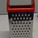 Urbanstrive Cheese Grater With Container, Professional Cheese Grater with Handle, Stainless Steel Graters for Kitchen Handheld, Box Grater with 4 Sides for Vegetables, Ginger, Potatoes (Red)