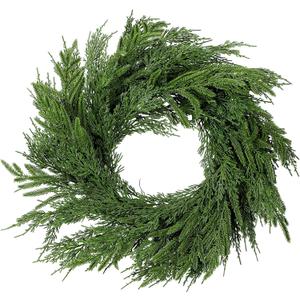 24" Christmas Wreath Artificial Large Wreath Christmas Decoration for Front Door Real Touch Artificial Green Decoration for Xmas Winter Farmhouse Home Decor (Norfolk and Cedar)