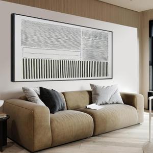 KUPTEU Canvas Oversized Wall Art Decor Large Wall Art For Living Room Abstract Canvas Art Wall Decor Artwork For Walls Framed Black and White Wall Art Prints Modern Bedroom Office Decor 29" x 58"