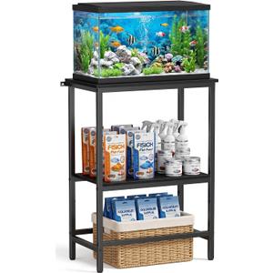 5 & 10 Gallon Fish Tank Stand for Standard Tanks
Fits 5 &10 Gal Standard Tanks for Aquarium, Reptile Terrarium & Turtle Tank, 21.2"L x 11.8"W One-Piece Wooden Tabletop, Black