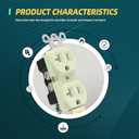 20A Duplex Receptacle Outlets, Heavy-Duty Electrical Wall Socket for Commercial and Residential, Non-Tamper Resistant Outlet, 2 Pole 3-Wire, Self-Grounding, UL, Light Almond, 10 Pack