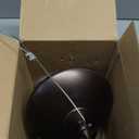 Metal Bird Feeder for Outside Hanging,Wild Bird Feeders for Cardinal, Large Roof and Tray - 6 Port (Chestnut Brown)